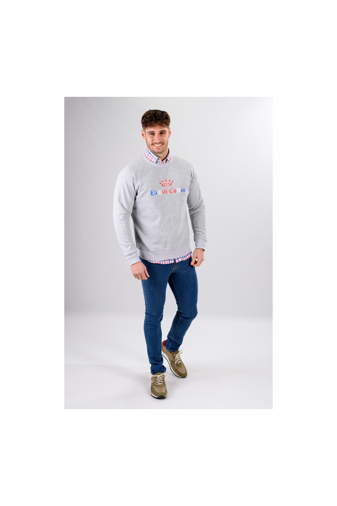 SUDADERA CORONA GRIS CLARO