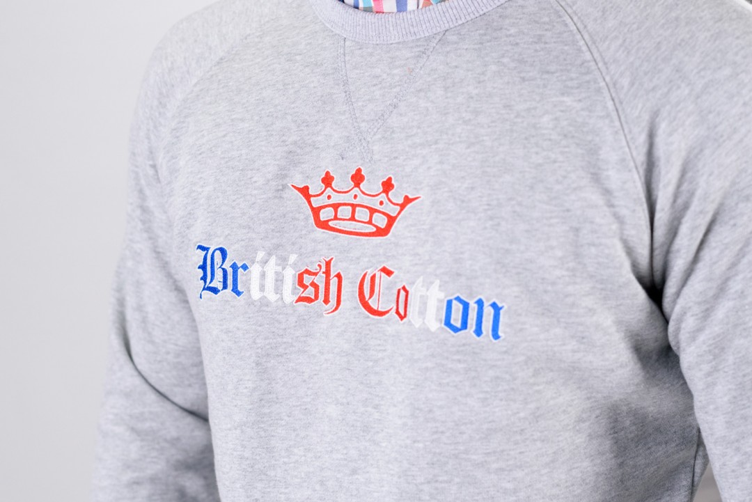 SUDADERA CORONA GRIS CLARO