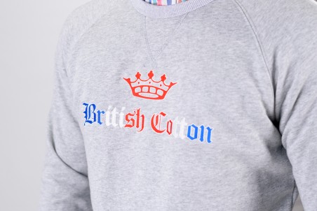 SUDADERA CORONA GRIS CLARO