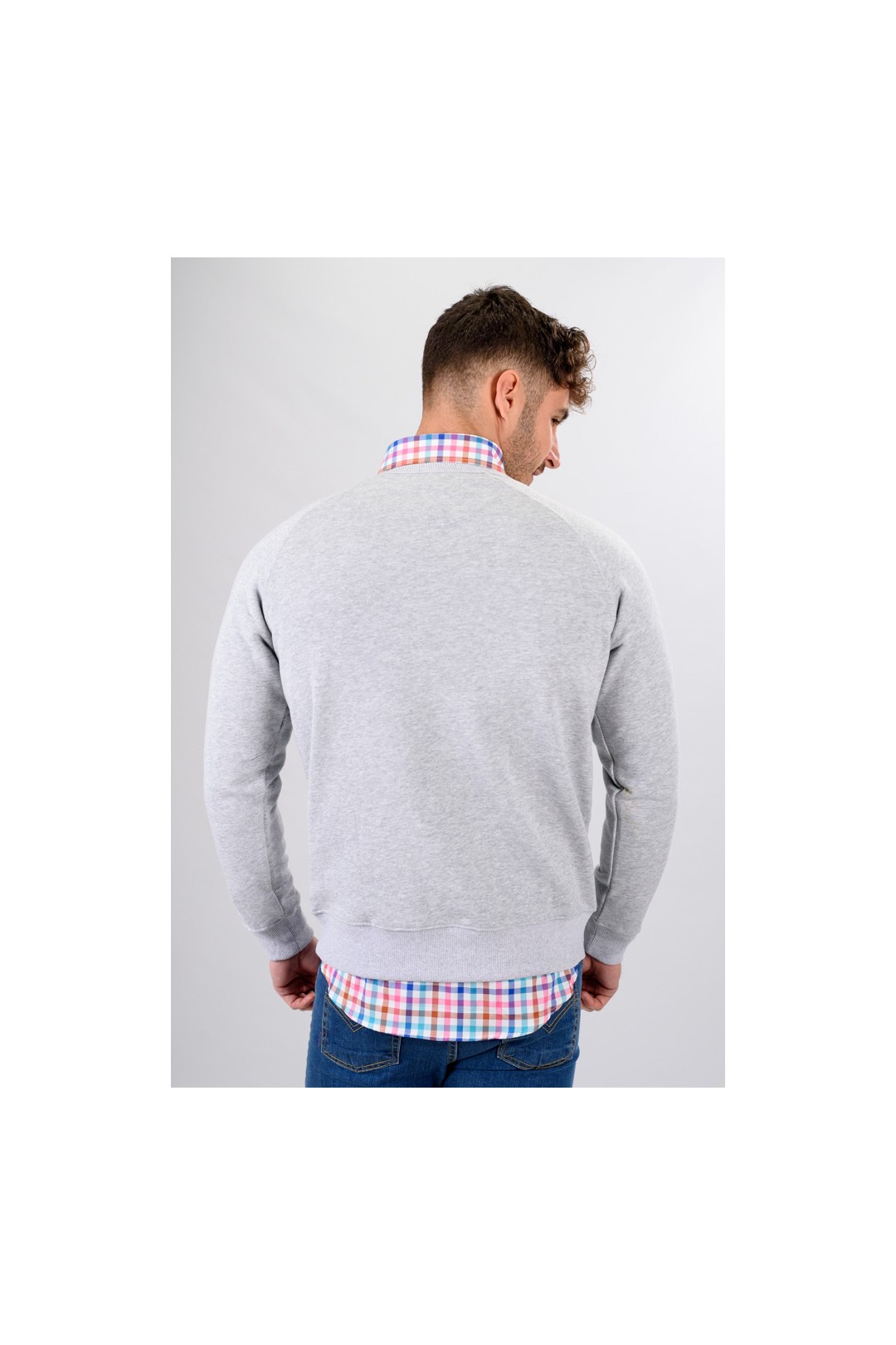 SUDADERA CORONA GRIS CLARO