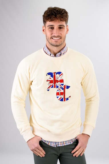 SUDADERA FELPA BC CREMA