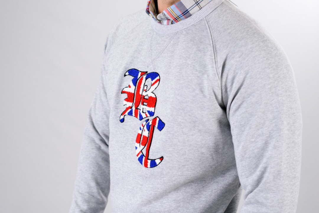 SUDADERA FELPA BC GRIS CLARO