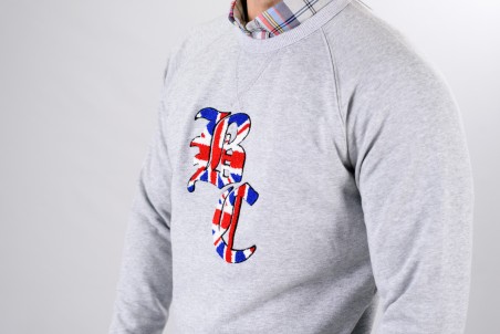 SUDADERA FELPA BC GRIS CLARO