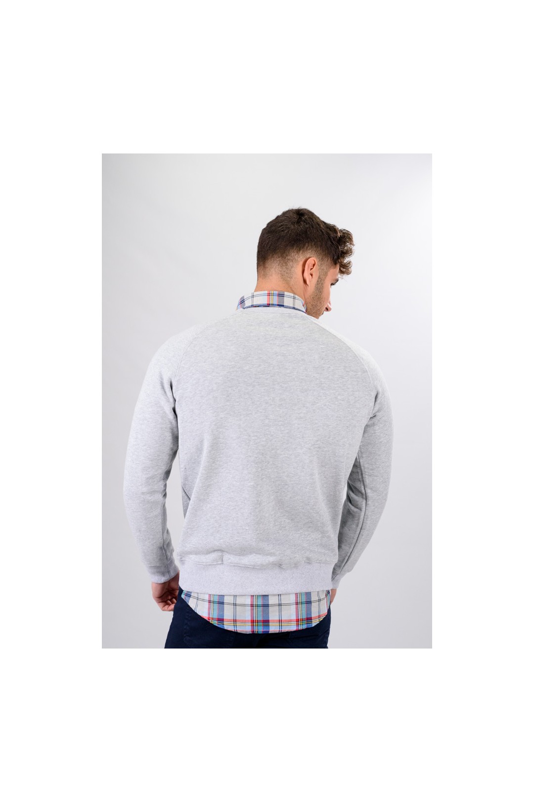 SUDADERA FELPA BC GRIS CLARO