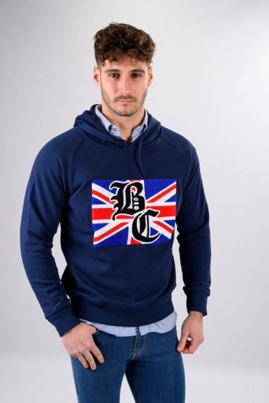 SUDADERA CAPUCHA BANDERA BRITISH AZUL MARINO