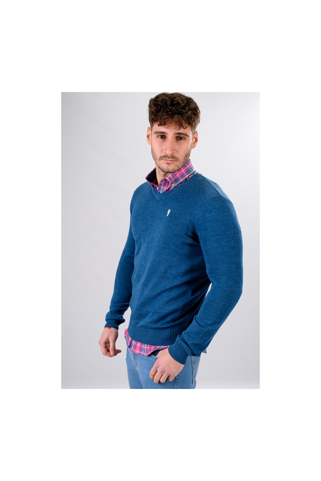 SUETER CUELLO PICO AZUL