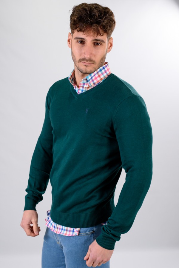 SUETER CUELLO PICO VERDE BOTELLA 2