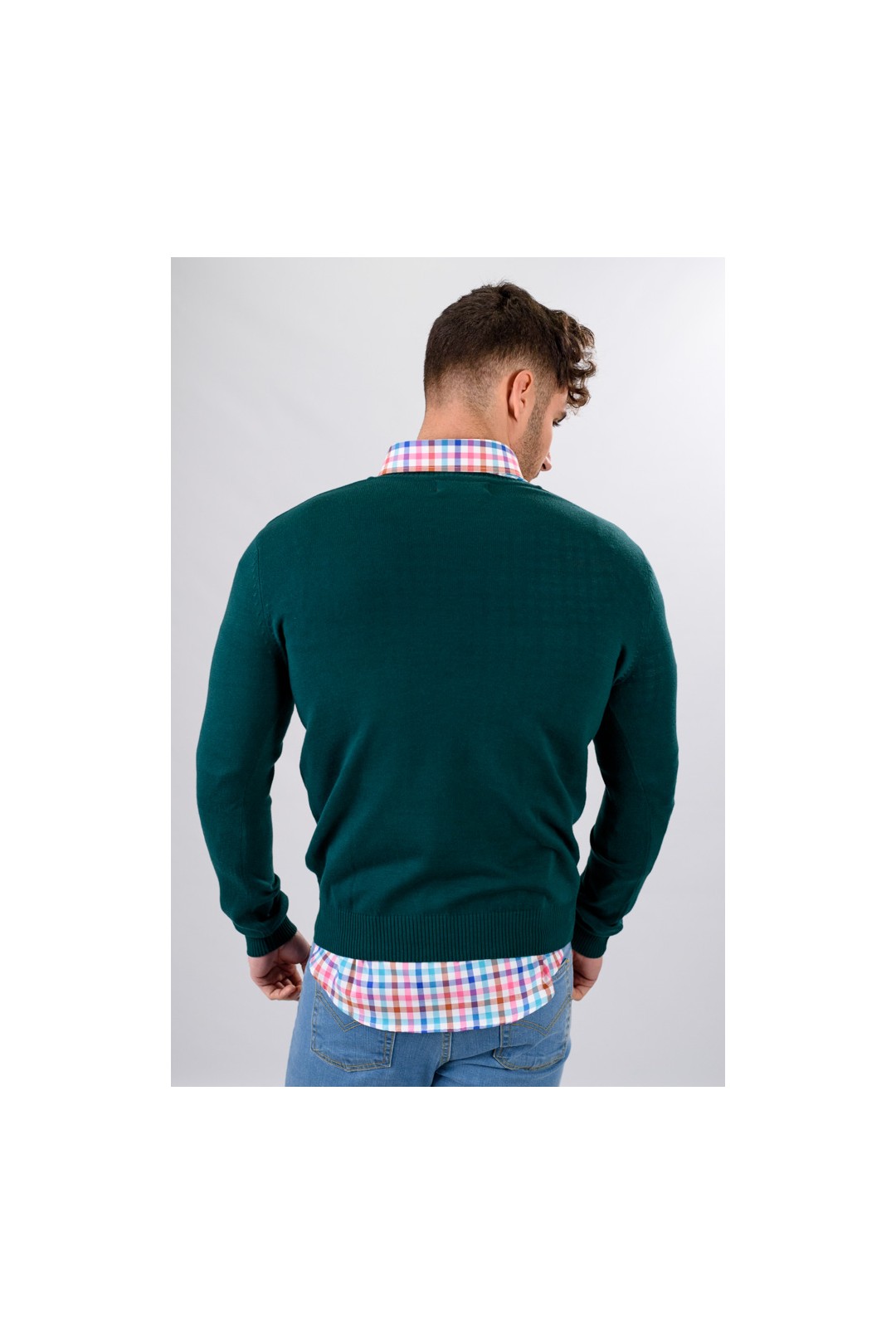SUETER CUELLO PICO VERDE BOTELLA