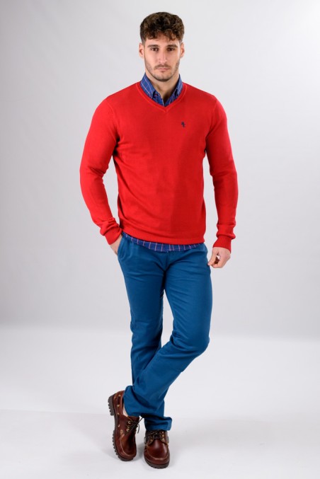 SUETER CUELLO PICO ROJO