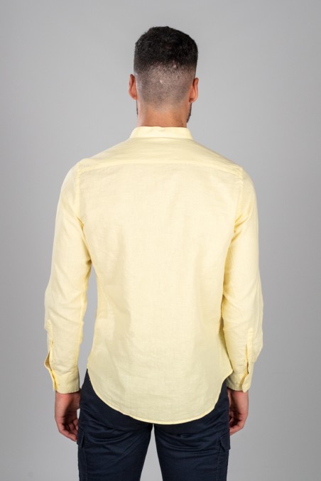 CAMISA POLERA MAHO CON BOLSILLO AMARILLO