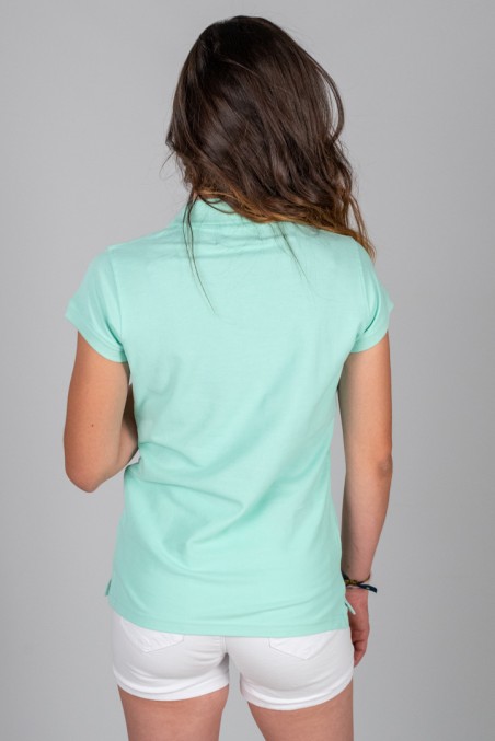 POLO MUJER BÁSICO VERDE AGUA