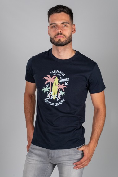 CAMISETA SURF AZUL MARINO