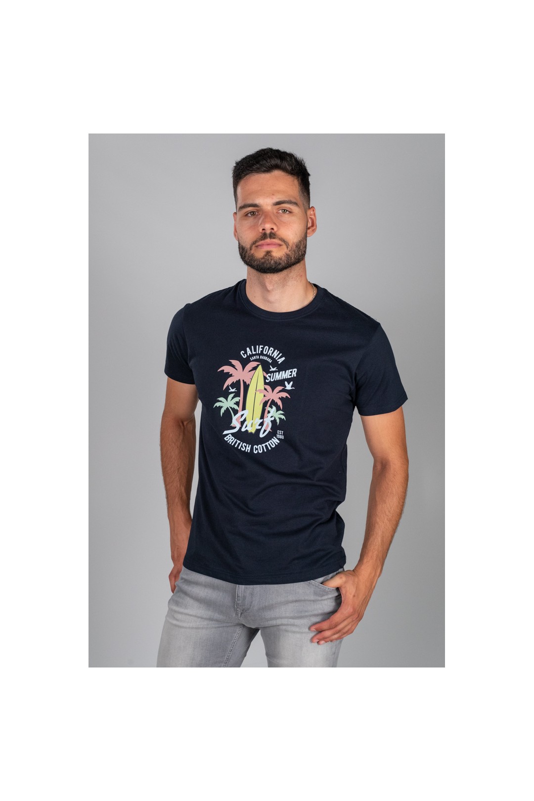 T-SHIRT DE SURF BLEU MARINE