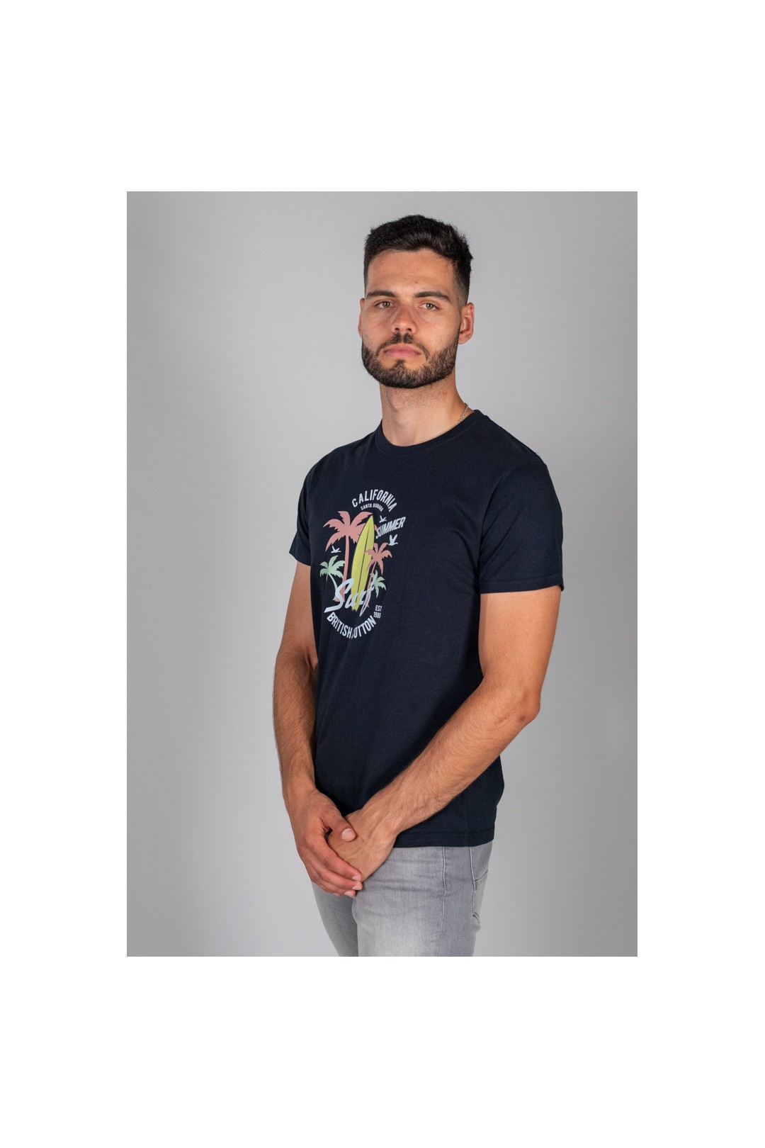 CAMISETA SURF AZUL MARINO