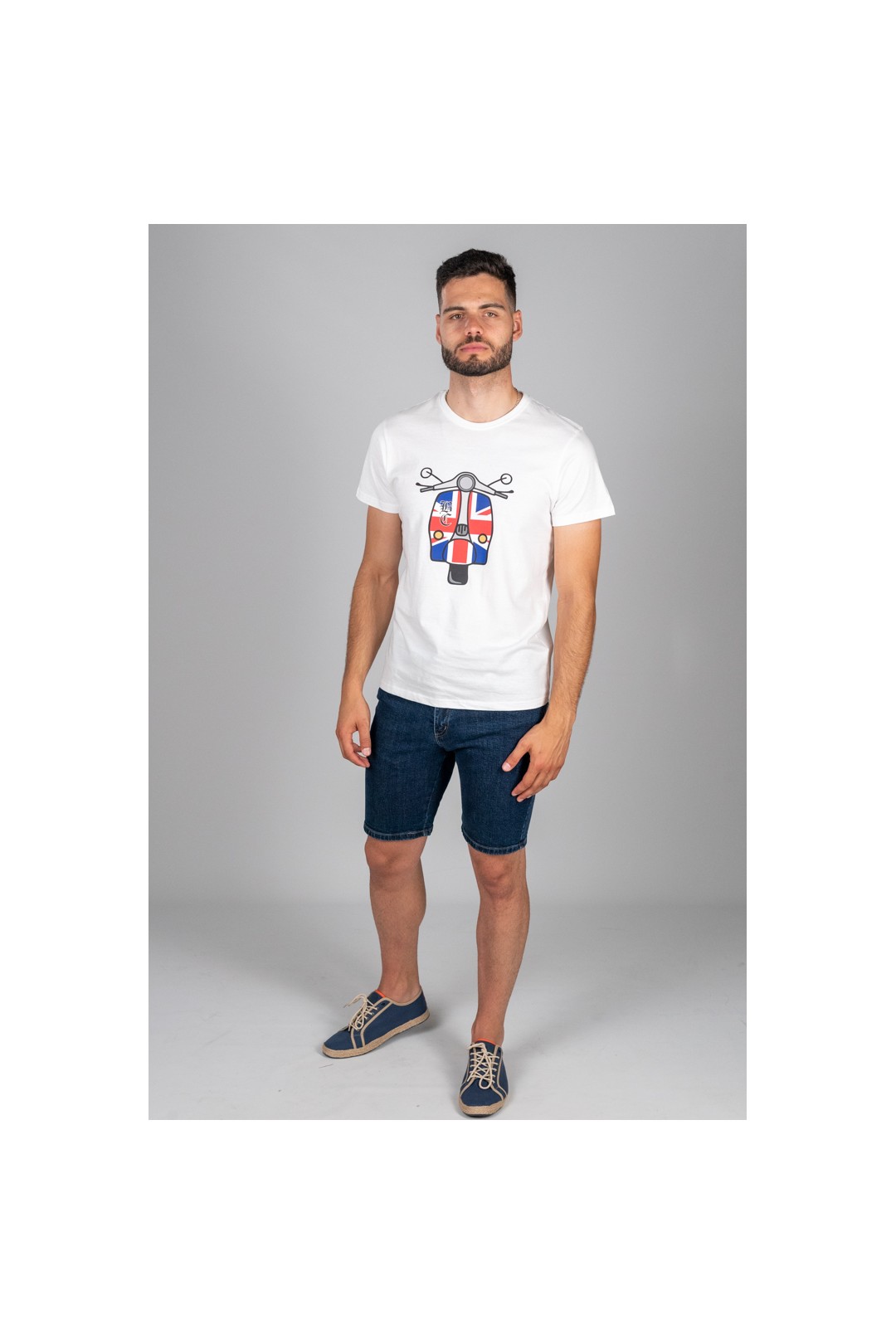 VESPA BRITISH WHITE T-SHIRT