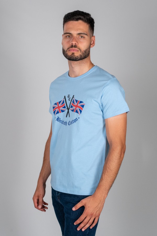 CAMISETA BANDERAS BRITISH CELESTE 2