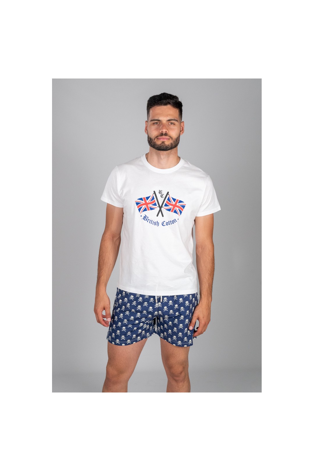 T-SHIRT DRAPEAUX BRITANNIQUES BLANC