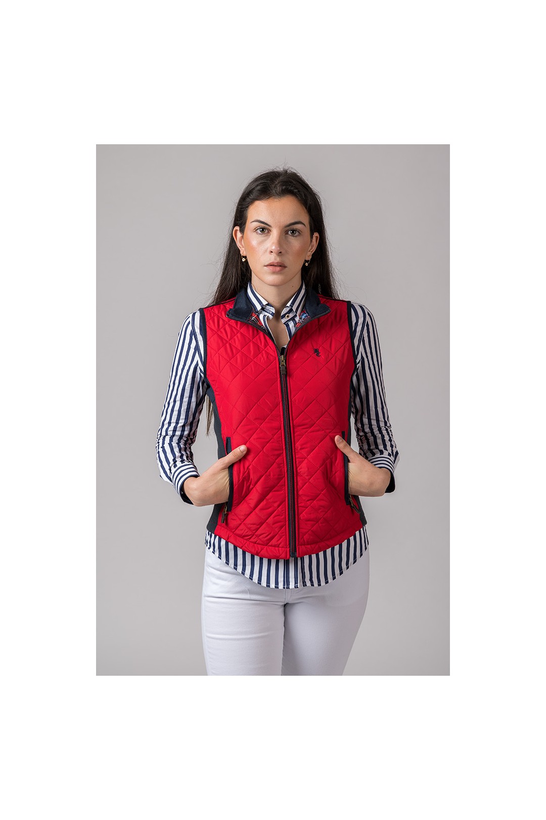 GILET FEMME ROUGE OSEILLE