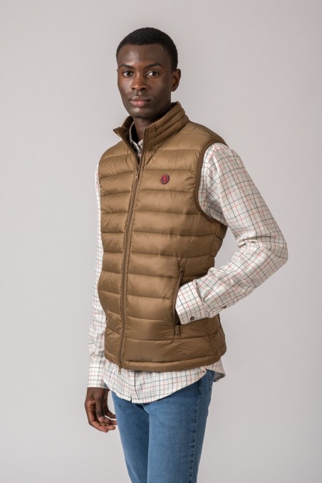 GILET HOMME MODÈLE LUGO CAMEL