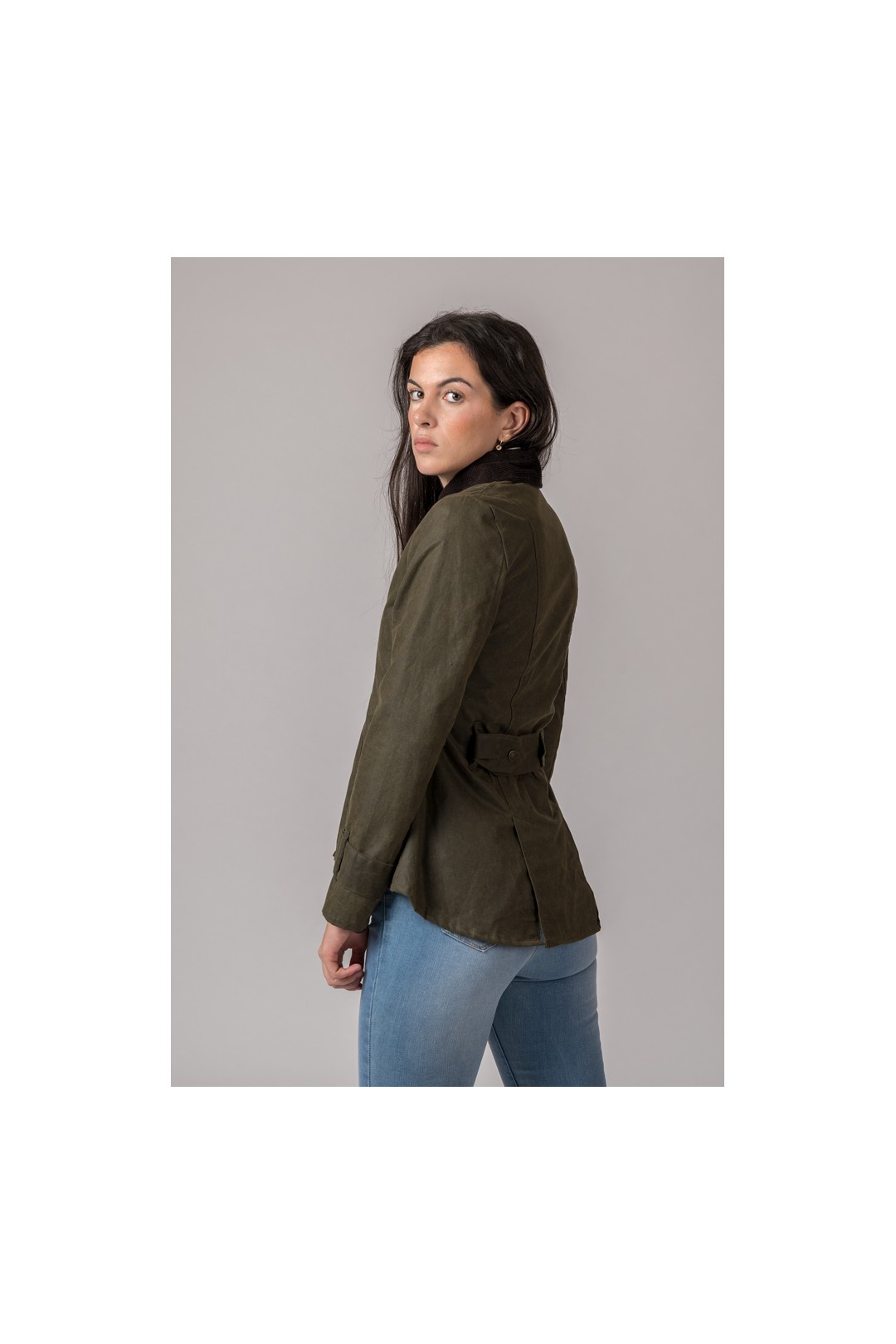 VESTE CIRÉE VERT AMBRE POUR DAMES
