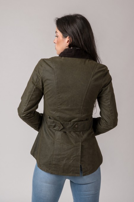 CHAQUETA ENCERADA LADIES AMBRE VERDE