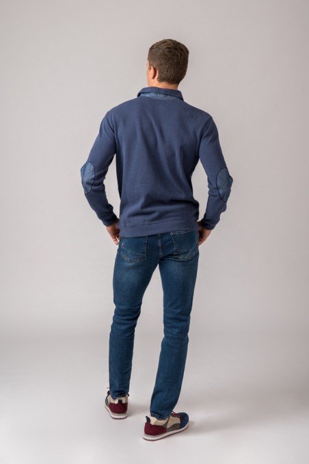 POLO MANGA LARGA AZUL MARINO