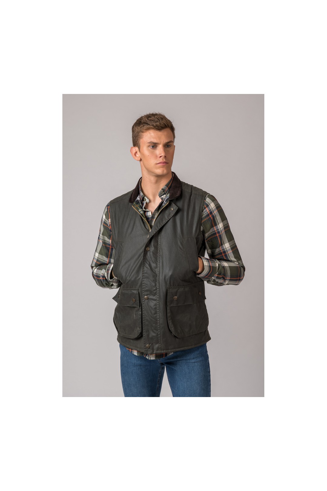 GILET CIRÉ YORK GILET BRITISH BRITISH GREEN