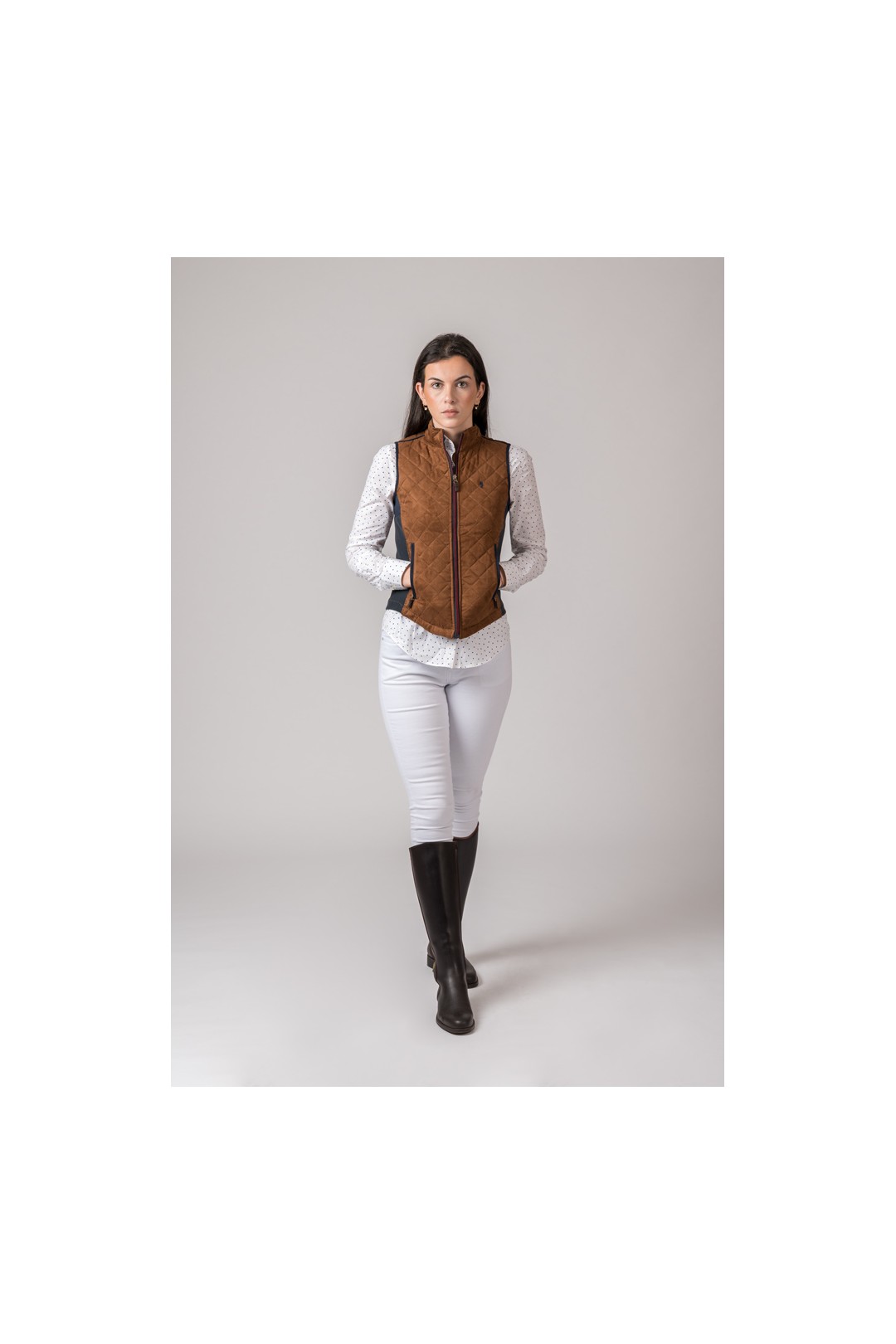 CHALECO MUJER ACEDERA ANTELINA COBRE