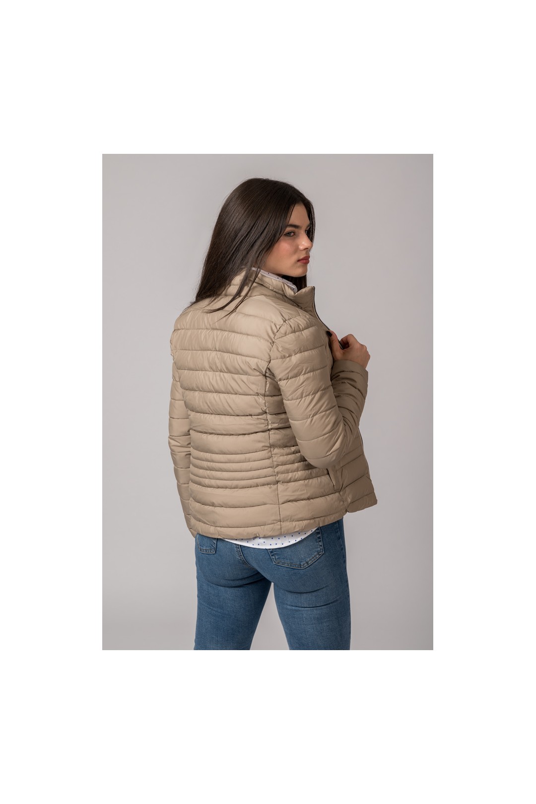 VICTORIA VESTE BEIGE POUR FEMME