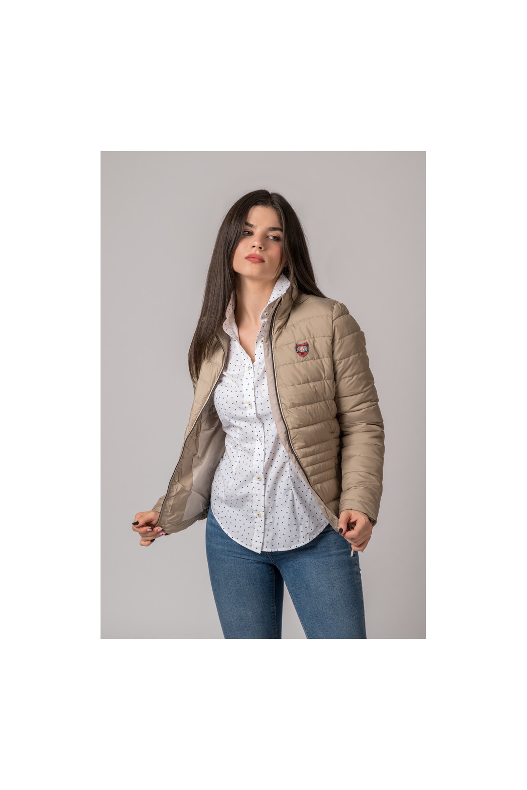 VICTORIA VESTE BEIGE POUR FEMME