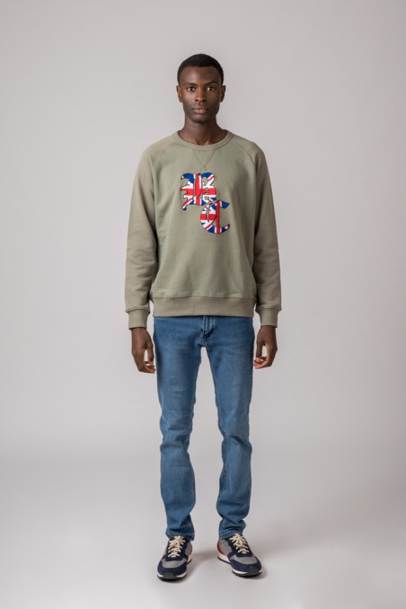 SUDADERA FELPA BC VERDE OLIVA