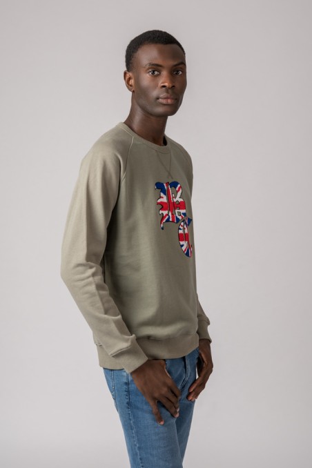 SUDADERA FELPA BC VERDE OLIVA