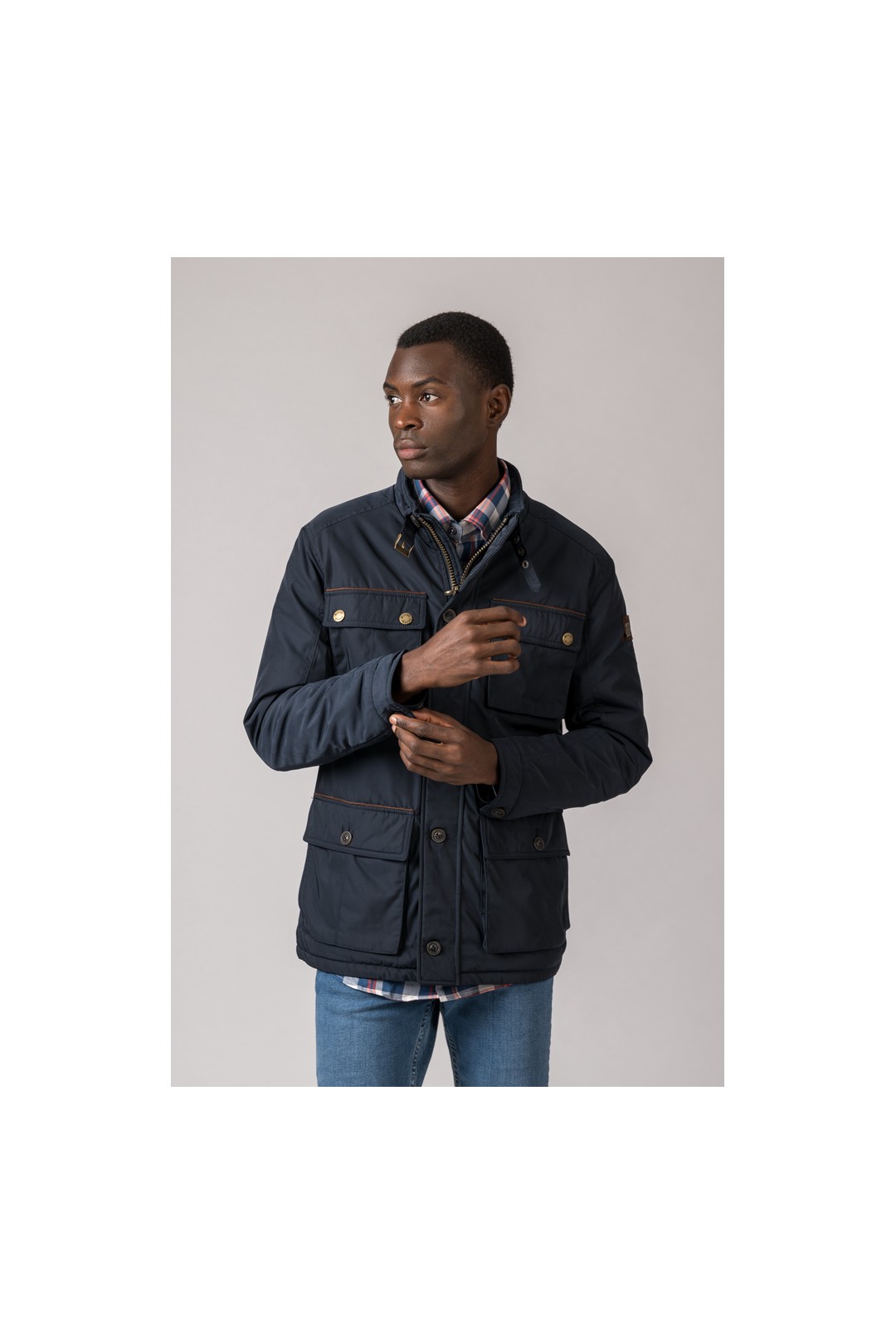 PARKA 4 BOLSILLOS WEST AZUL MARINO