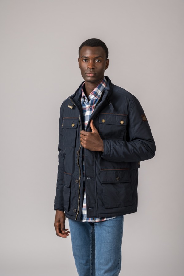 PARKA 4 BOLSILLOS WEST AZUL MARINO 2