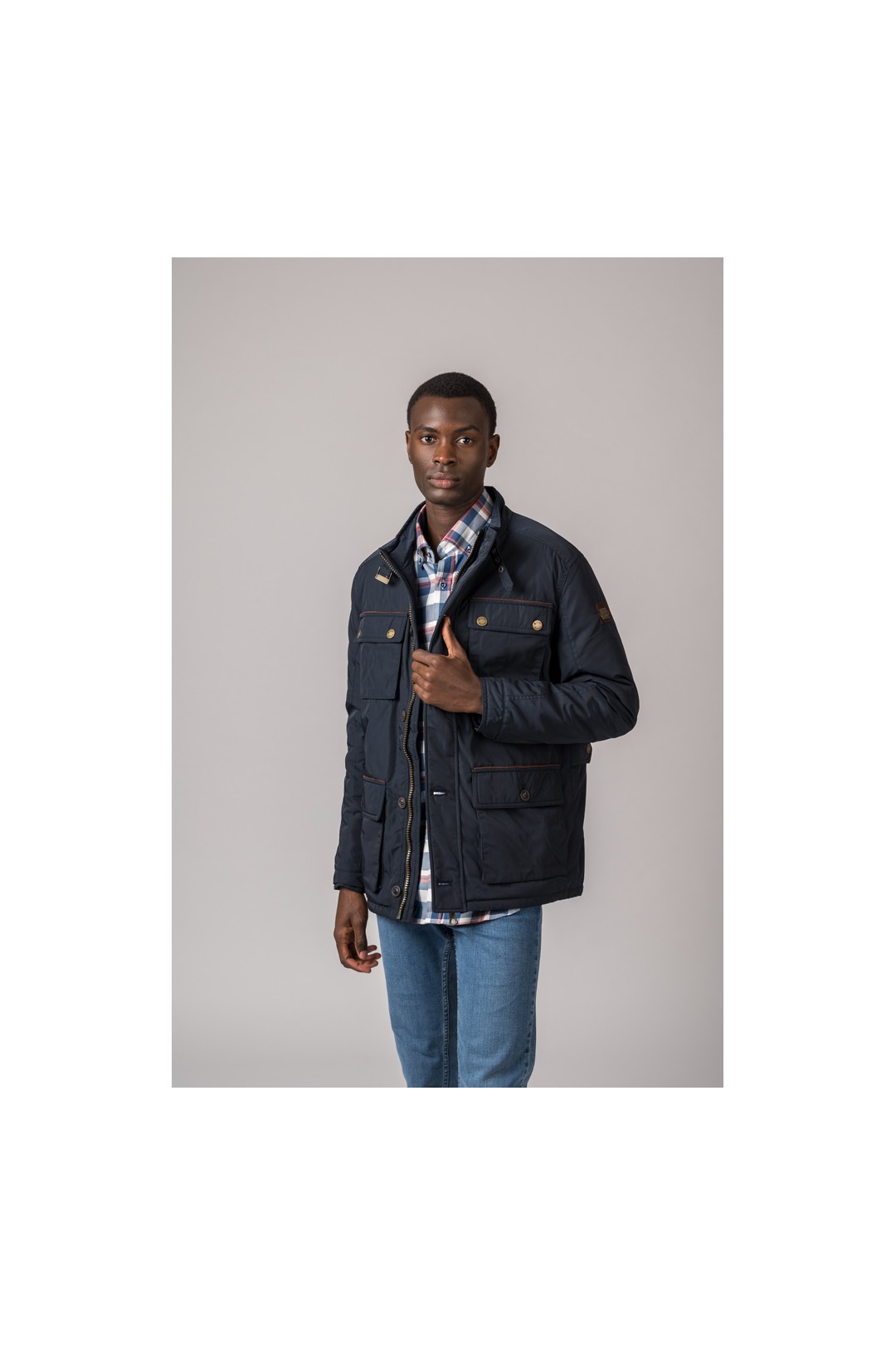 PARKA 4 BOLSILLOS WEST AZUL MARINO