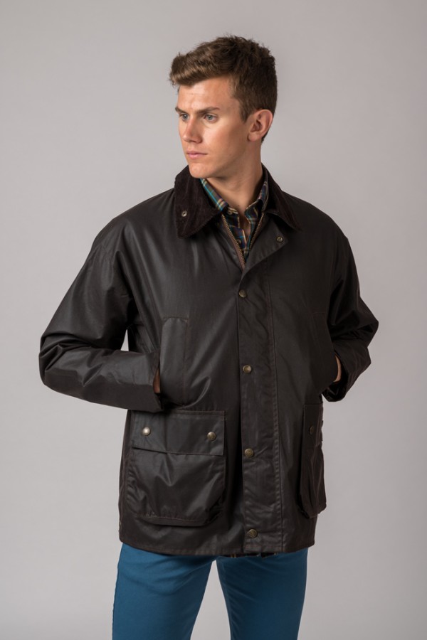 CHAQUETA ENCERADA BURLEY BRITISH MARRÓN