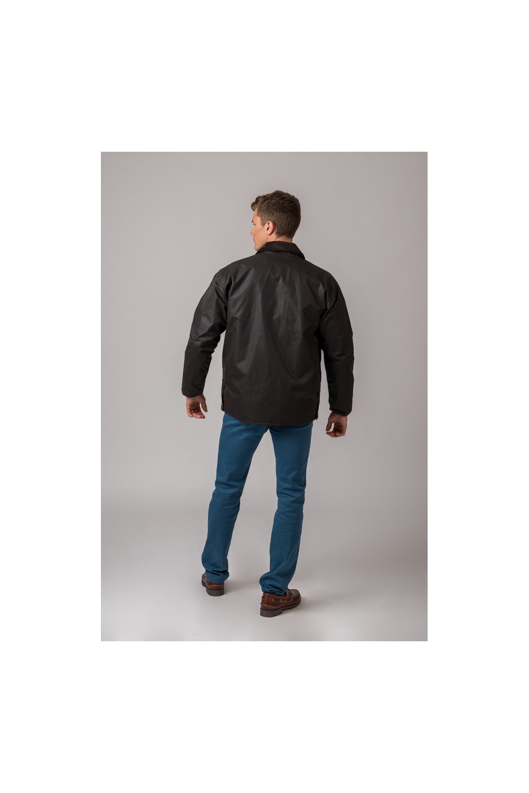 CHAQUETA ENCERADA BURLEY BRITISH MARRÓN