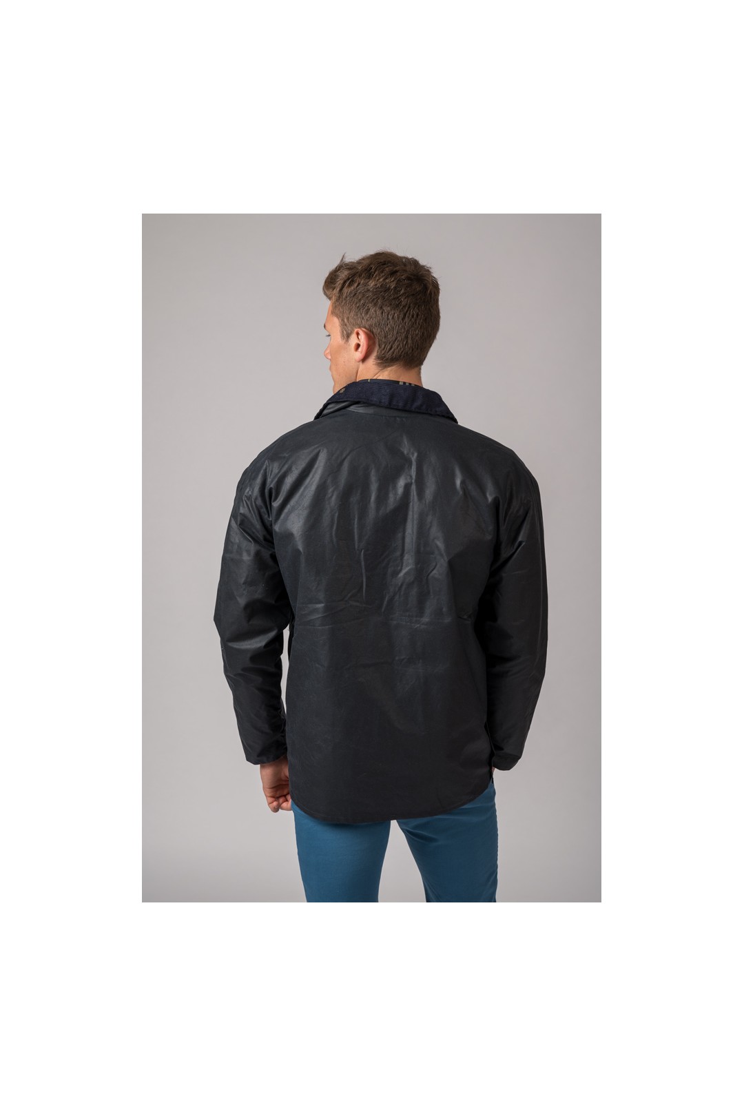 CHAQUETA ENCERADA BURLEY BRITISH AZUL MARINO