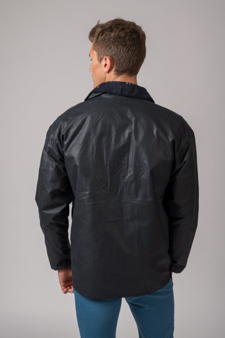 CHAQUETA ENCERADA BURLEY BRITISH AZUL MARINO