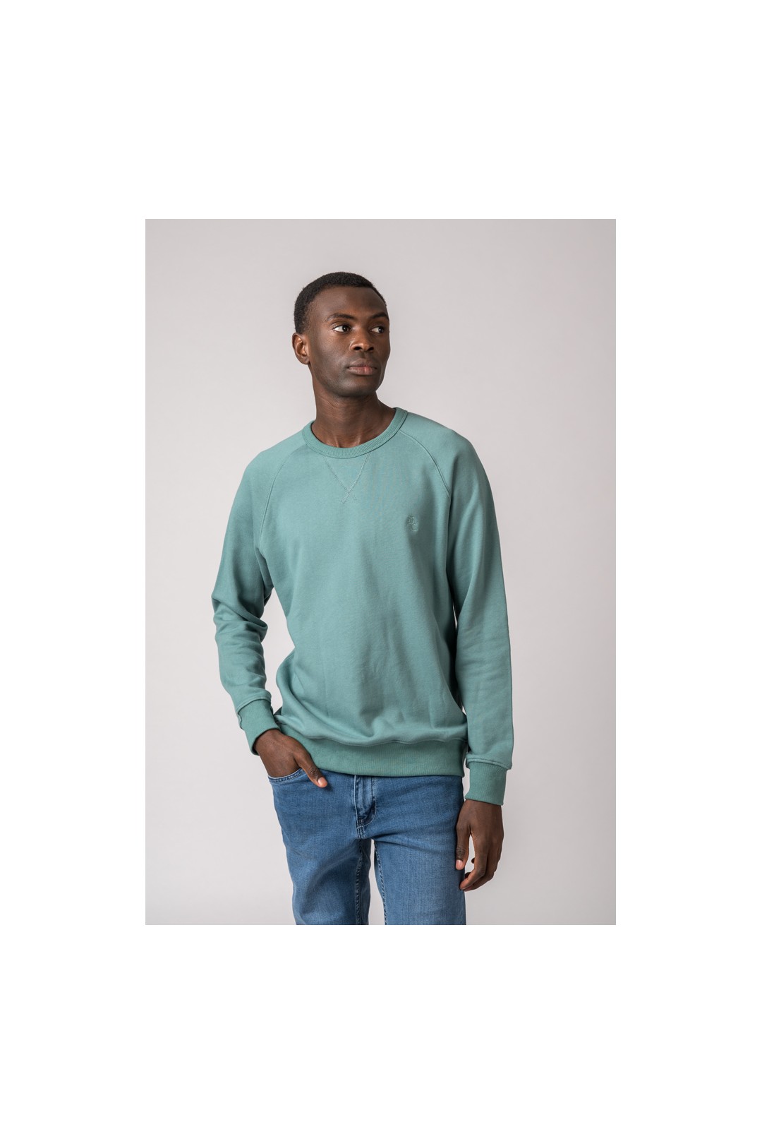 SUDADERA BORDADO BC VERDE PETROL