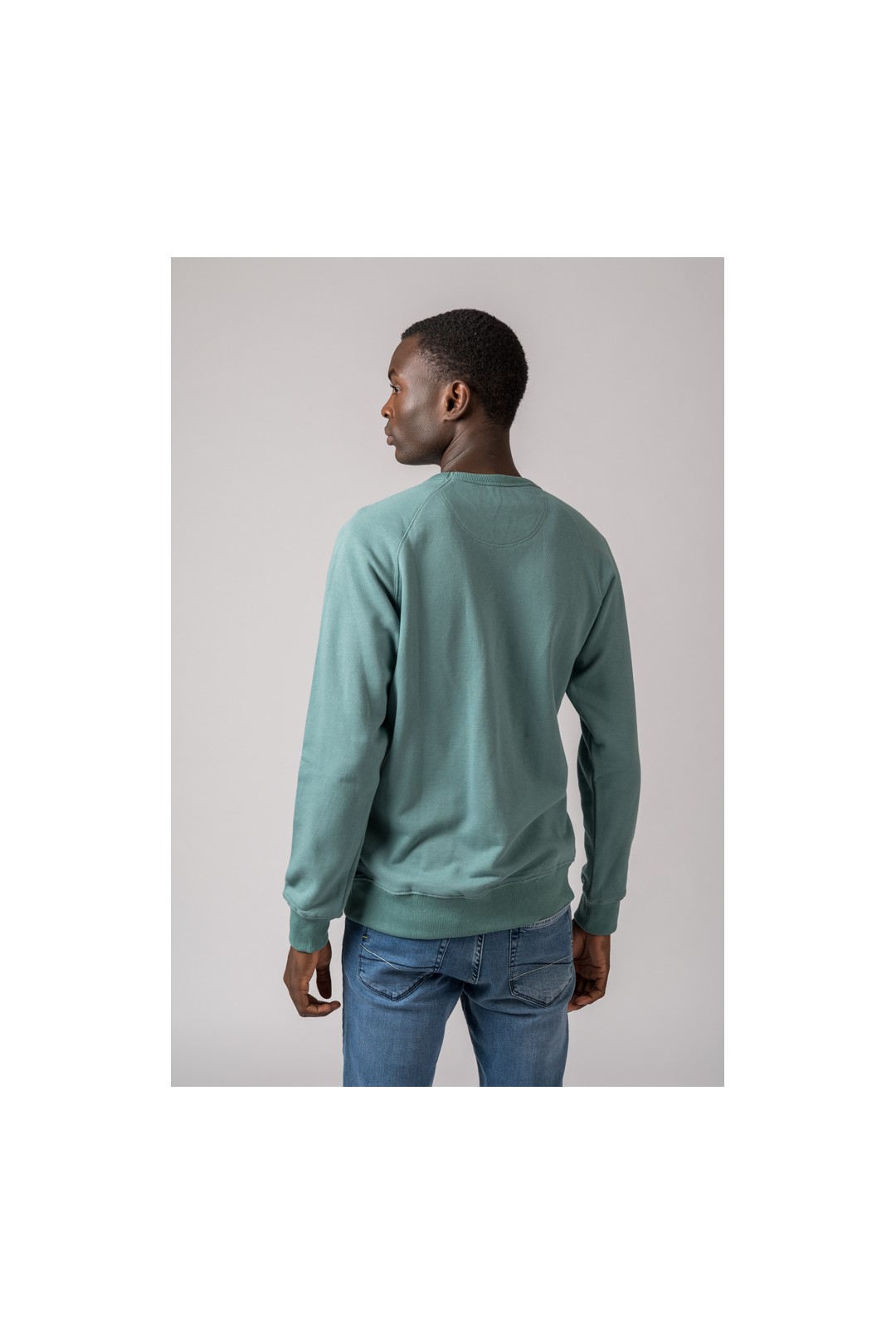 SWEAT-SHIRT BRODÉ BC VERT PÉTROLE