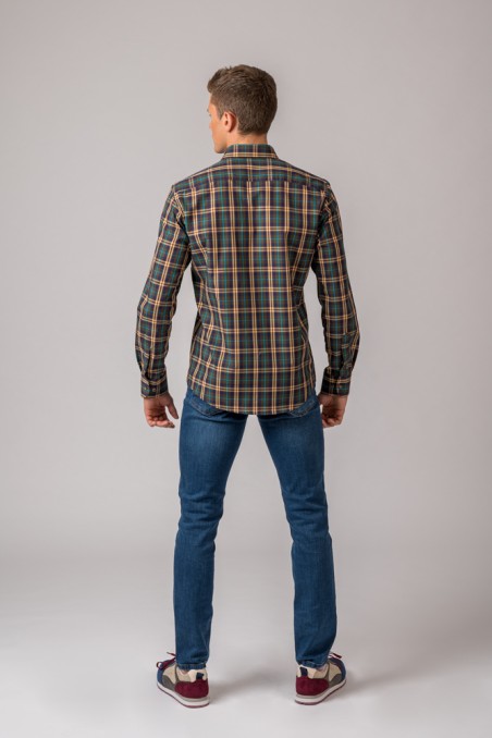 CAMISA CUADRO VERDE, AMARILLO Y AZUL