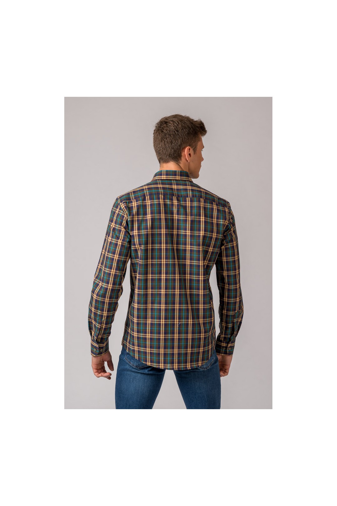 CAMISA CUADRO VERDE, AMARILLO Y AZUL