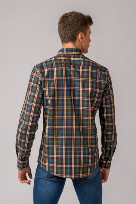 CAMISA CUADRO VERDE, AMARILLO Y AZUL