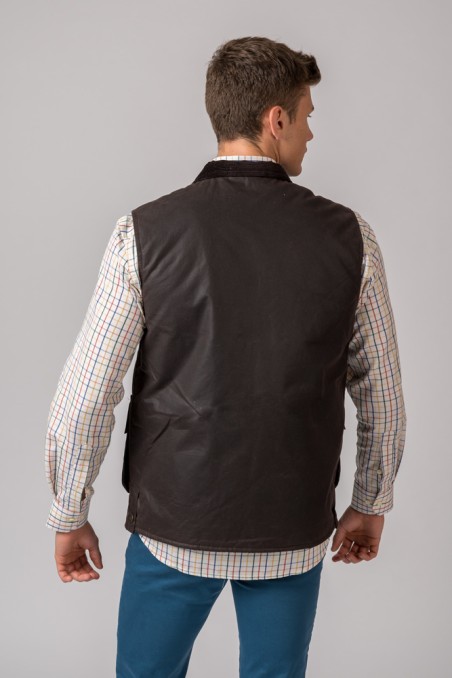 GILET CIRÉ YORK GILET BRITISH BRITISH BROWN