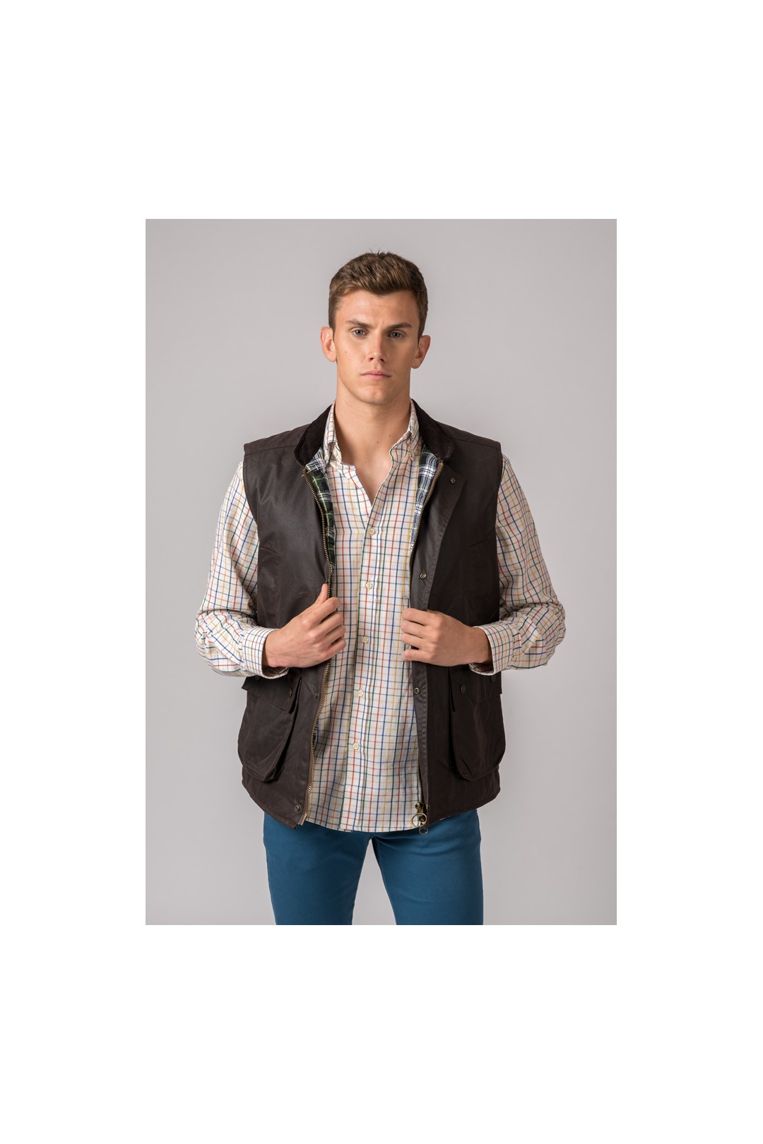 GILET CIRÉ YORK GILET BRITISH BRITISH BROWN