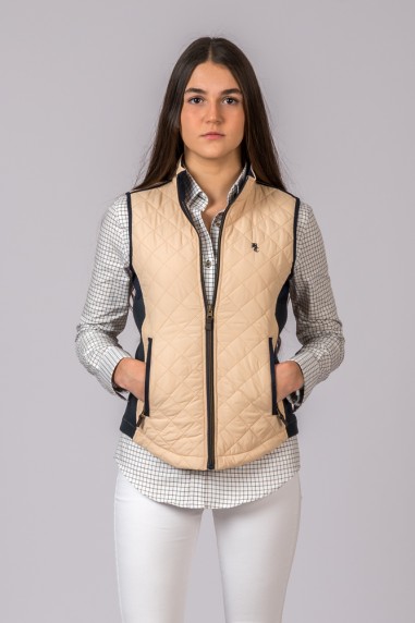 CHALECO MUJER ACEDERA BEIGE