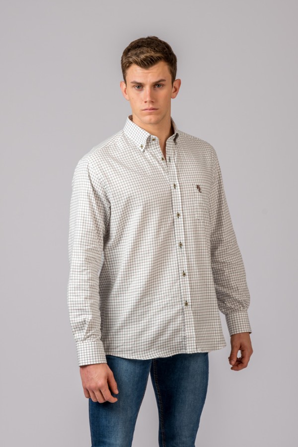 CAMISA CUADROS MARRÓN Y VERDE 2