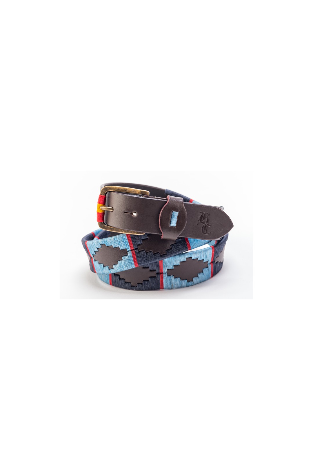 CEINTURE ARGENTINE BLEU CLAIR ET MARINE