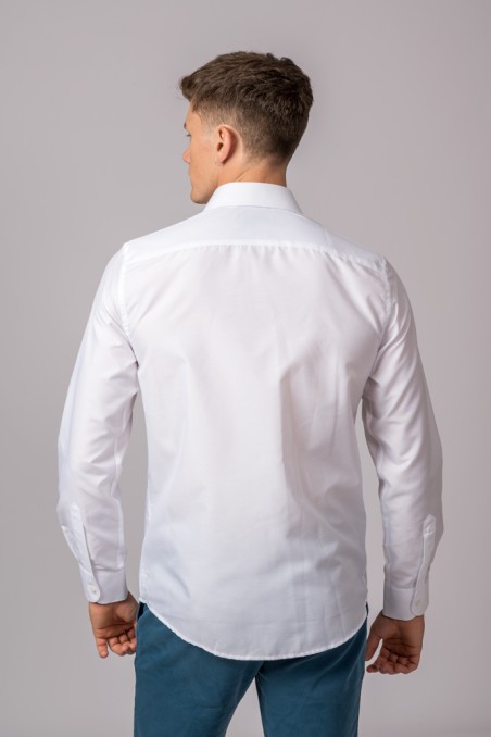 CAMISA FIL A FIL BLANCA